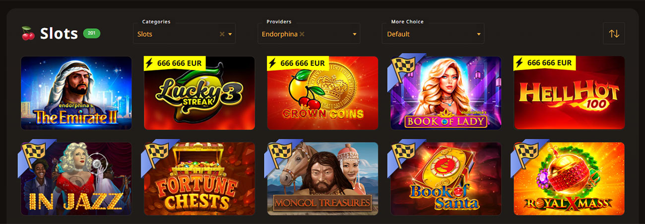 Игровые автоматы Endorphina играть бесплатно онлайн. 